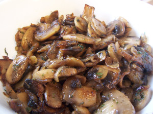 pan fried mushrooms