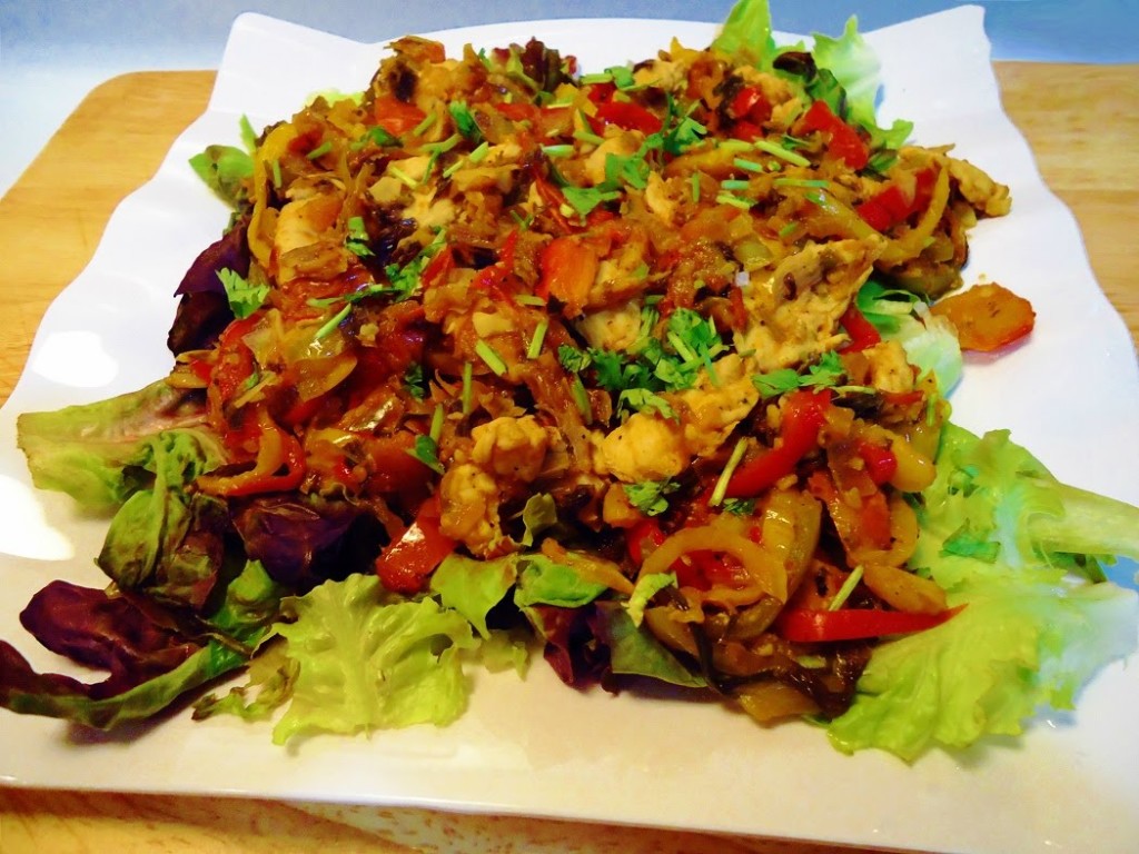 Chicken capsicum salad recipe - how to make it