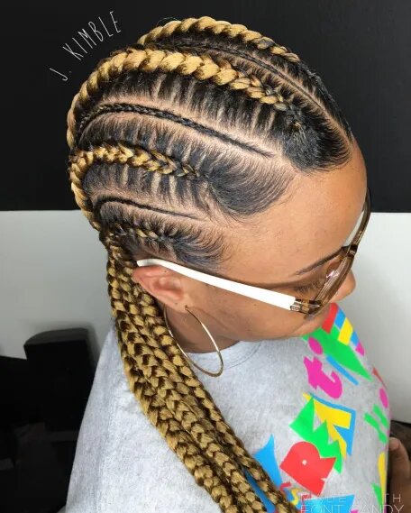 Feed-In Braids haircuts for black women