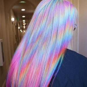 Rainbow Statement hair color style
