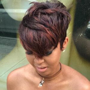Layered Pixie Cut for black women