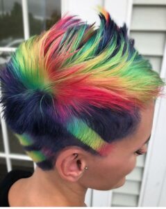 Rainbow Statement hair style
