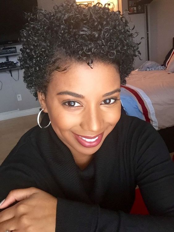 Wash and Go on a TWA hairstyle for black