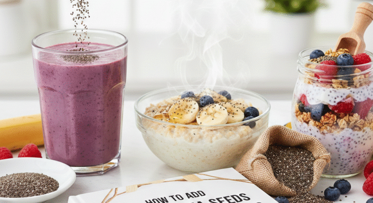 chia seeds to smooties,Oatmeal and yogurt