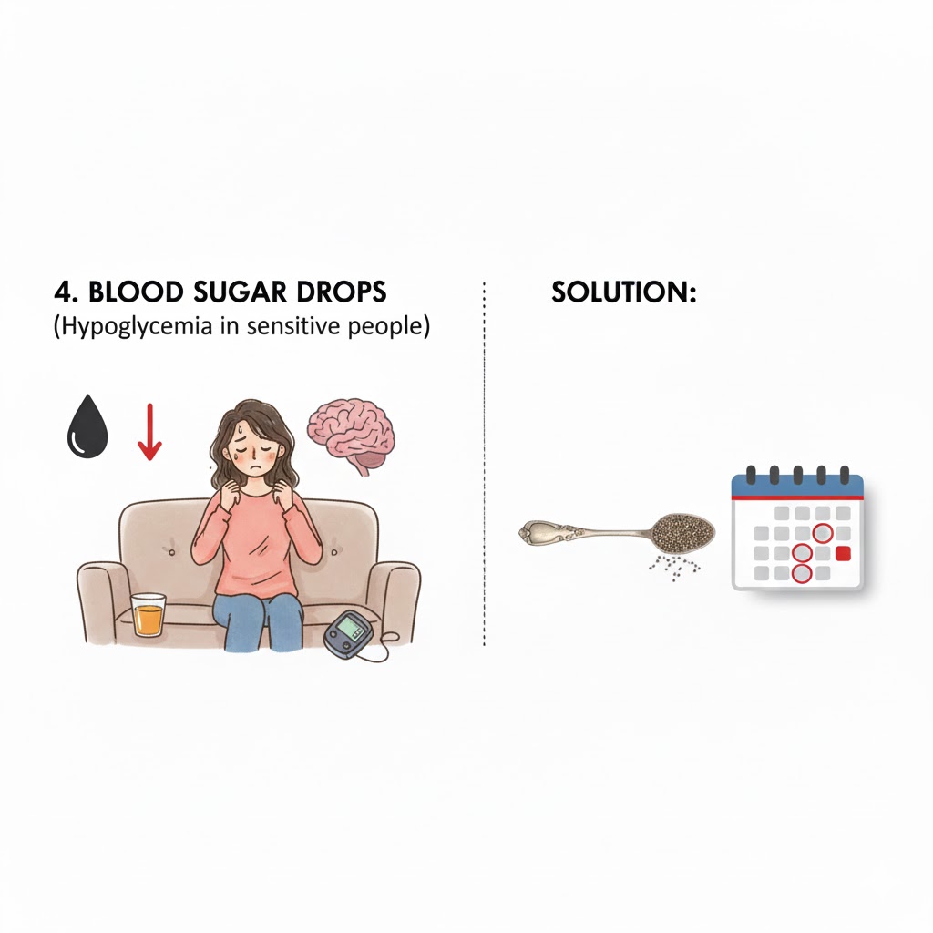 Blood Sugar Drops (Hypoglycemia in sensitive people)